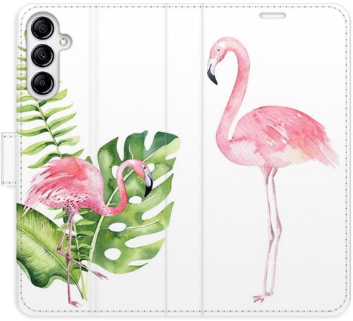iSaprio flip pouzdro Flamingos pro Samsung Galaxy A14 / A14 5G - Phone Cover - Main image