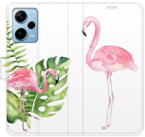 iSaprio flip pouzdro Flamingos pro Xiaomi Redmi Note 12 Pro+ 5G - Phone Cover - Main image