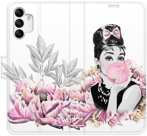 iSaprio flip pouzdro Girl with bubble pro Samsung Galaxy A04s - Phone Cover - Main image