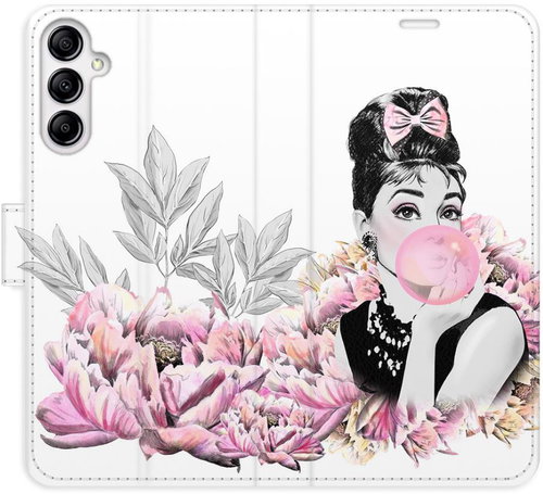 iSaprio flip pouzdro Girl with bubble pro Samsung Galaxy A14 / A14 5G - Phone Cover - Main image
