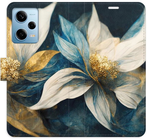 iSaprio flip pouzdro Gold Flowers pro Xiaomi Redmi Note 12 Pro 5G / Poco X5 Pro 5G - Phone Cover - Main image
