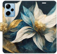 iSaprio flip pouzdro Gold Flowers pro Xiaomi Redmi Note 12 Pro+ 5G - Phone Cover