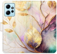 iSaprio flip pouzdro Gold Leaves 02 pro Xiaomi Redmi Note 12 5G - Phone Cover