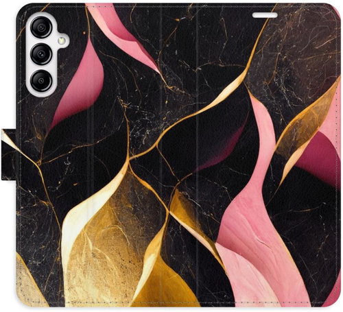 iSaprio flip pouzdro Gold Pink Marble 02 pro Samsung Galaxy A14 / A14 5G - Phone Cover - Main image
