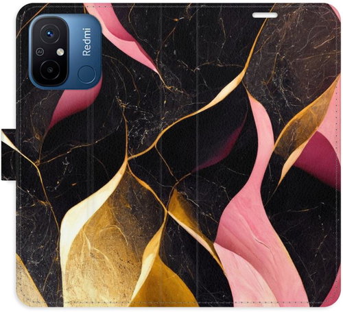 iSaprio flip pouzdro Gold Pink Marble 02 pro Xiaomi Redmi 12C - Phone Cover - Main image