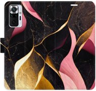 iSaprio flip puzdro Gold Pink Marble 02 pre Xiaomi Redmi Note 10 Pro - Kryt na mobil