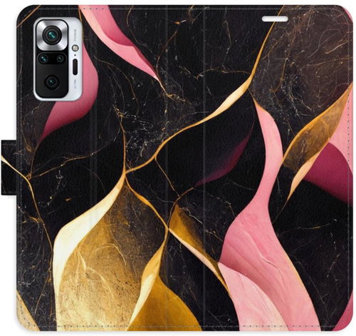 iSaprio flip pouzdro Gold Pink Marble 02 pro Xiaomi Redmi Note 10 Pro - Phone Cover - Main image