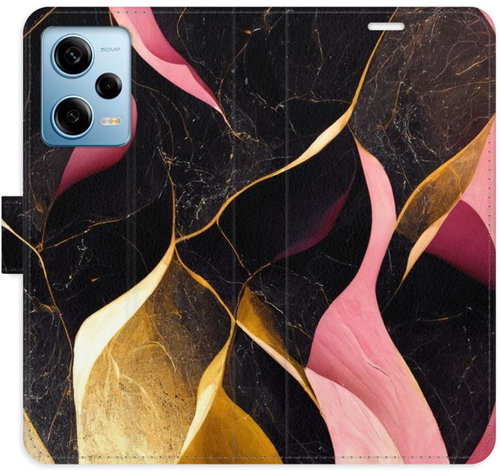iSaprio flip pouzdro Gold Pink Marble 02 pro Xiaomi Redmi Note 12 Pro 5G / Poco X5 Pro 5G - Phone Cover - Main image