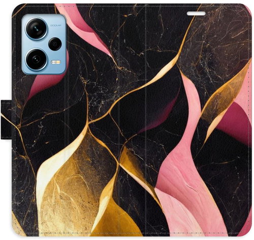 iSaprio flip pouzdro Gold Pink Marble 02 pro Xiaomi Redmi Note 12 Pro+ 5G - Phone Cover - Main image