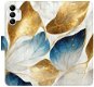 iSaprio flip pouzdro GoldBlue Leaves pro Samsung Galaxy A04s - Phone Cover