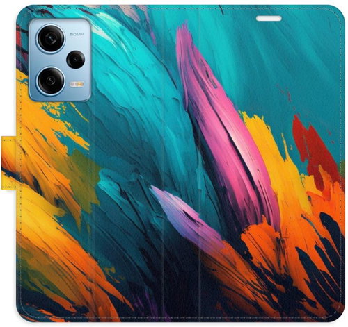 iSaprio flip pouzdro Orange Paint 02 pro Xiaomi Redmi Note 12 Pro 5G / Poco X5 Pro 5G - Phone Cover - Main image