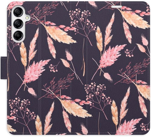 iSaprio flip pouzdro Ornamental Flowers 02 pro Samsung Galaxy A14 / A14 5G - Phone Cover - Main image