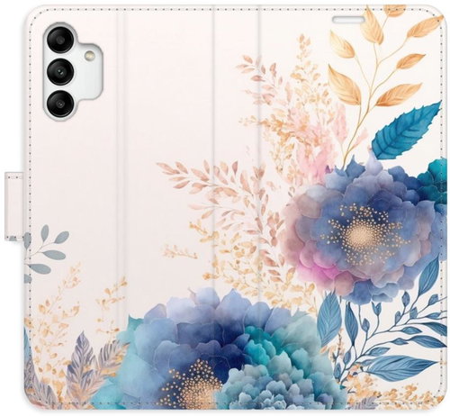 iSaprio flip pouzdro Ornamental Flowers 03 pro Samsung Galaxy A04s - Phone Cover - Main image
