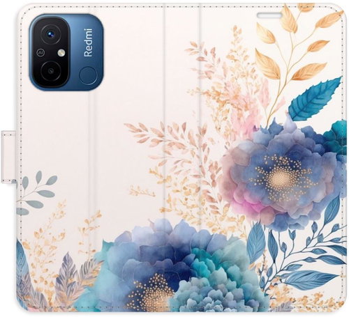 iSaprio flip pouzdro Ornamental Flowers 03 pro Xiaomi Redmi 12C - Phone Cover - Main image