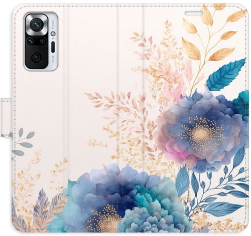 iSaprio flip pouzdro Ornamental Flowers 03 pro Xiaomi Redmi Note 10 Pro - Phone Cover - Main image