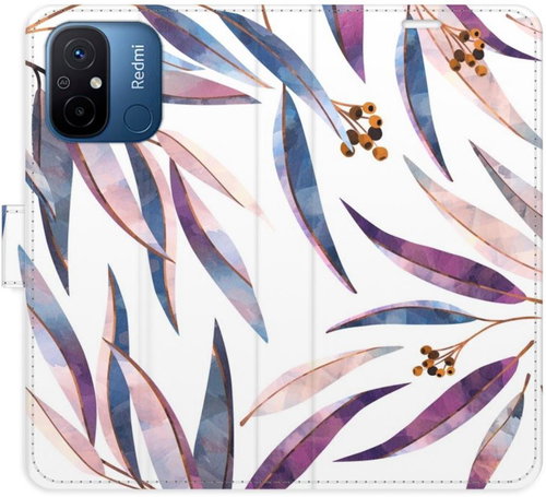 iSaprio flip pouzdro Ornamental Leaves pro Xiaomi Redmi 12C - Phone Cover - Main image