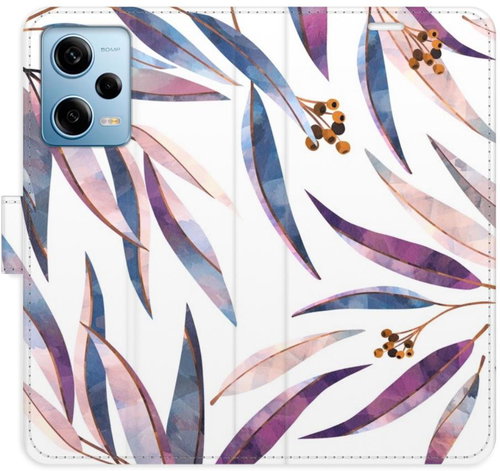 iSaprio flip pouzdro Ornamental Leaves pro Xiaomi Redmi Note 12 Pro 5G / Poco X5 Pro 5G - Phone Cover - Main image