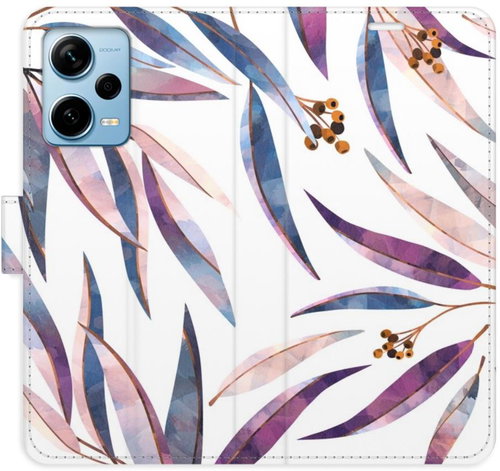 iSaprio flip pouzdro Ornamental Leaves pro Xiaomi Redmi Note 12 Pro+ 5G - Phone Cover - Main image
