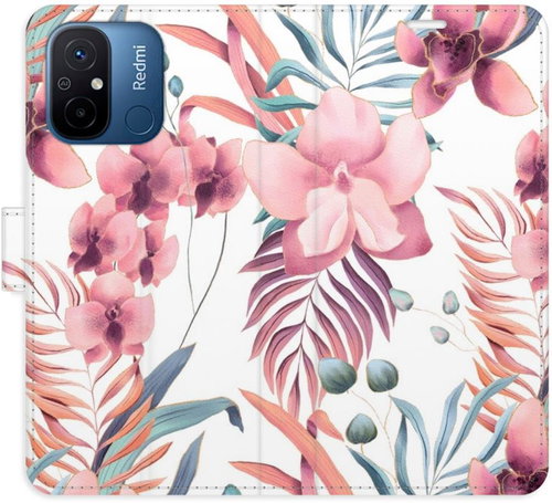 iSaprio flip pouzdro Pink Flowers 02 pro Xiaomi Redmi 12C - Phone Cover - Main image