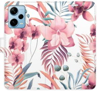 iSaprio flip pouzdro Pink Flowers 02 pro Xiaomi Redmi Note 12 Pro+ 5G - Phone Cover