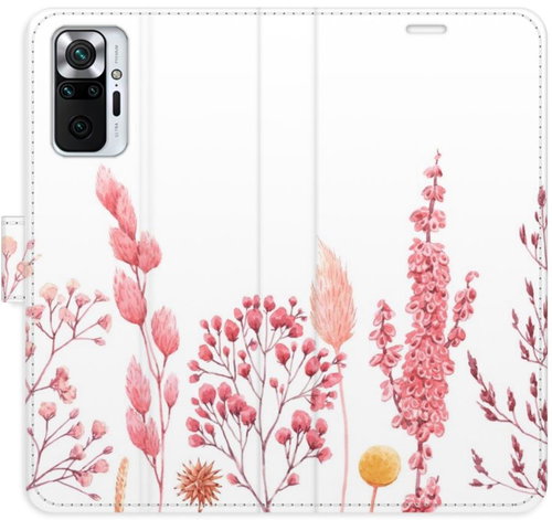 iSaprio flip pouzdro Pink Flowers 03 pro Xiaomi Redmi Note 10 Pro - Phone Cover - Main image