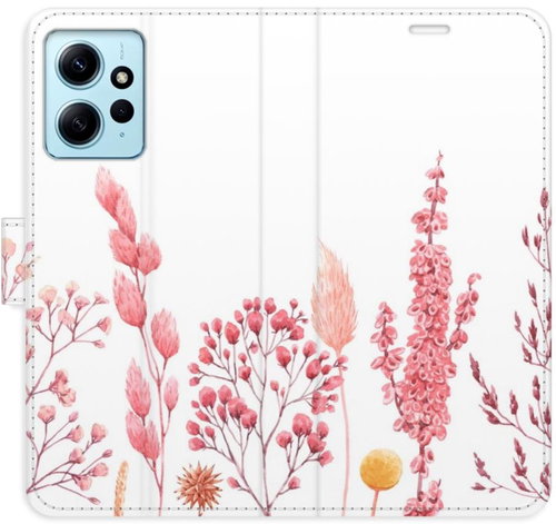 iSaprio flip pouzdro Pink Flowers 03 pro Xiaomi Redmi Note 12 5G - Phone Cover - Main image