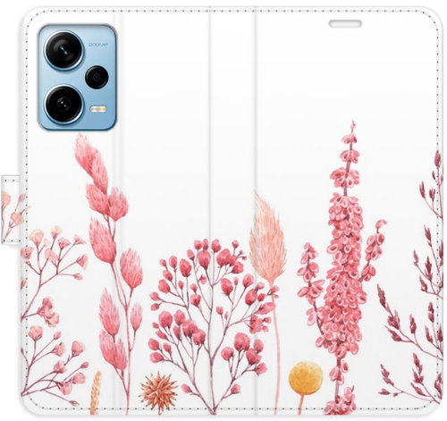 iSaprio flip pouzdro Pink Flowers 03 pro Xiaomi Redmi Note 12 Pro+ 5G - Phone Cover - Main image