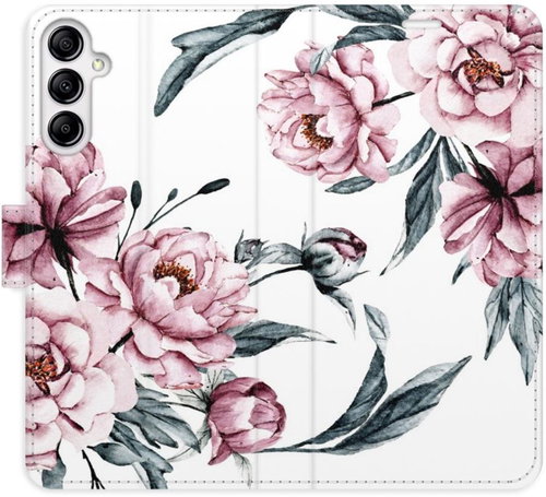iSaprio flip pouzdro Pink Flowers pro Samsung Galaxy A14 / A14 5G - Phone Cover - Main image