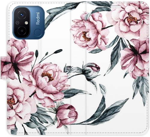iSaprio flip pouzdro Pink Flowers pro Xiaomi Redmi 12C - Phone Cover - Main image
