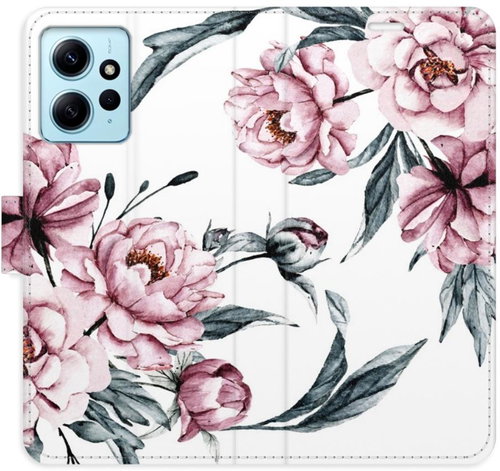 iSaprio flip pouzdro Pink Flowers pro Xiaomi Redmi Note 12 5G - Phone Cover - Main image
