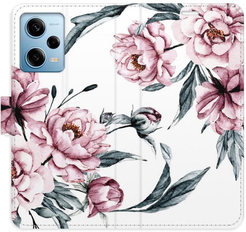iSaprio flip pouzdro Pink Flowers pro Xiaomi Redmi Note 12 Pro 5G / Poco X5 Pro 5G - Phone Cover - Main image