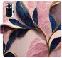 iSaprio flip pouzdro Pink Leaves pro Xiaomi Redmi Note 10 Pro - Phone Cover