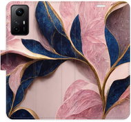 iSaprio flip case Pink Leaves for Xiaomi Redmi Note 12S - Phone Cover