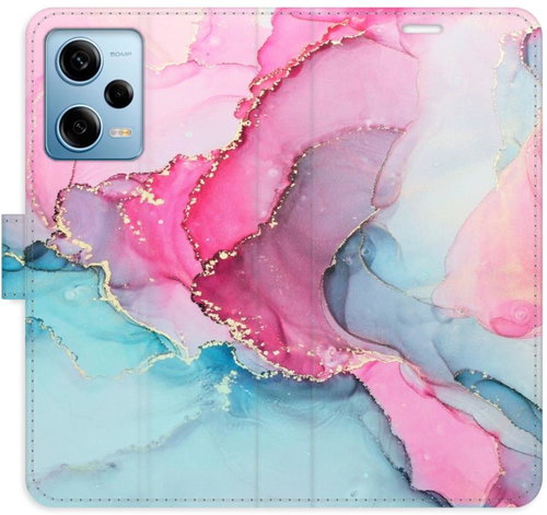 iSaprio flip pouzdro PinkBlue Marble pro Xiaomi Redmi Note 12 Pro 5G / Poco X5 Pro 5G - Phone Cover - Main image