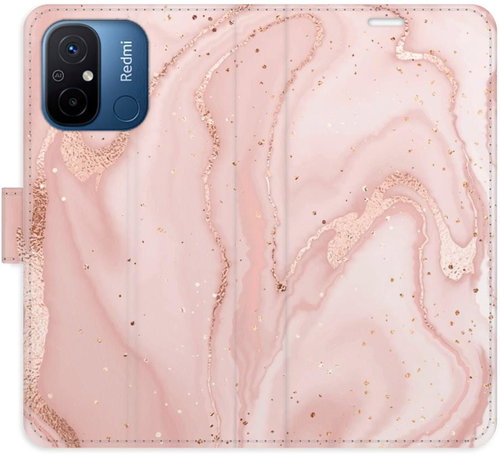 iSaprio flip pouzdro RoseGold Marble pro Xiaomi Redmi 12C - Phone Cover - Main image