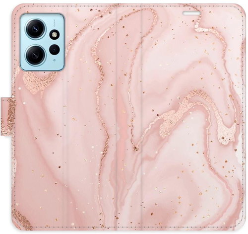 iSaprio flip pouzdro RoseGold Marble pro Xiaomi Redmi Note 12 5G - Phone Cover - Main image