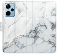 iSaprio flip pouzdro SilverMarble 15 pro Xiaomi Redmi Note 12 Pro+ 5G - Phone Cover