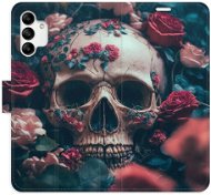 Phone Cover iSaprio flip pouzdro Skull in Roses 02 pro Samsung Galaxy A04s - Kryt na mobil