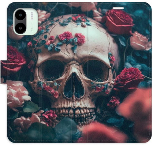 iSaprio flip pouzdro Skull in Roses 02 pro Xiaomi Redmi A1 / A2 - Phone Cover - Main image