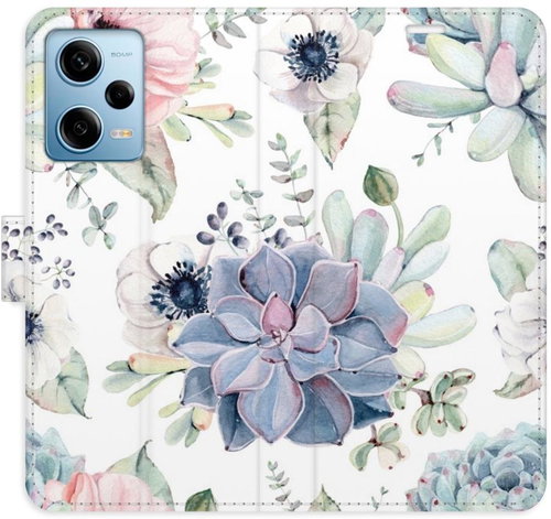 iSaprio flip pouzdro Succulents pro Xiaomi Redmi Note 12 Pro 5G / Poco X5 Pro 5G - Phone Cover - Main image