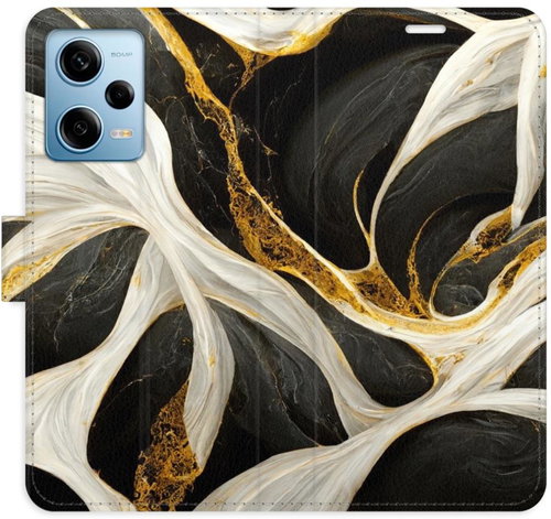 iSaprio flip pouzdro BlackGold Marble pro Xiaomi Redmi Note 12 Pro 5G / Poco X5 Pro 5G - Phone Cover - Main image