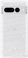 iSaprio Handwriting 01 pro white pro Google Pixel 7 Pro 5G - Phone Cover
