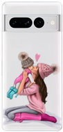 iSaprio Kissing Mom pro Brunette and Girl pro Google Pixel 7 Pro 5G - Phone Cover
