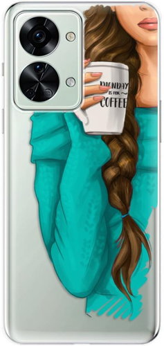 iSaprio My Coffe and Brunette Girl pro OnePlus Nord 2T 5G - Phone Cover - Main image