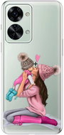 iSaprio Kissing Mom pro Brunette and Girl pro OnePlus Nord 2T 5G - Phone Cover