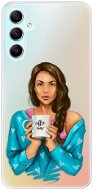 iSaprio Coffe Now pro Brunette pro Samsung Galaxy A34 5G - Phone Cover