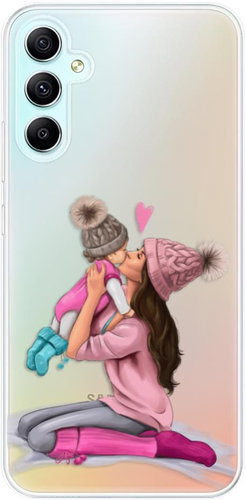 iSaprio Kissing Mom pro Brunette and Girl pro Samsung Galaxy A34 5G - Phone Cover - Main image