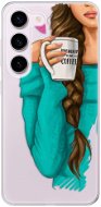 iSaprio My Coffe and Brunette Girl pro Samsung Galaxy S23 5G - Phone Cover