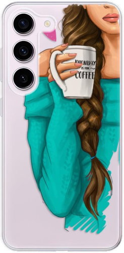 iSaprio My Coffe and Brunette Girl pro Samsung Galaxy S23 5G - Phone Cover - Main image