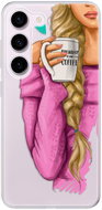 iSaprio My Coffe and Blond Girl pro Samsung Galaxy S23 5G - Phone Cover